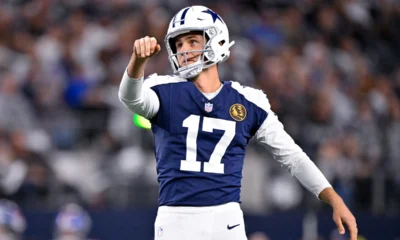 Dallas Cowboys kicker Brandon Aubrey