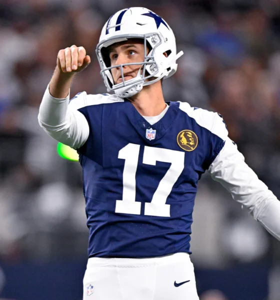 Dallas Cowboys kicker Brandon Aubrey