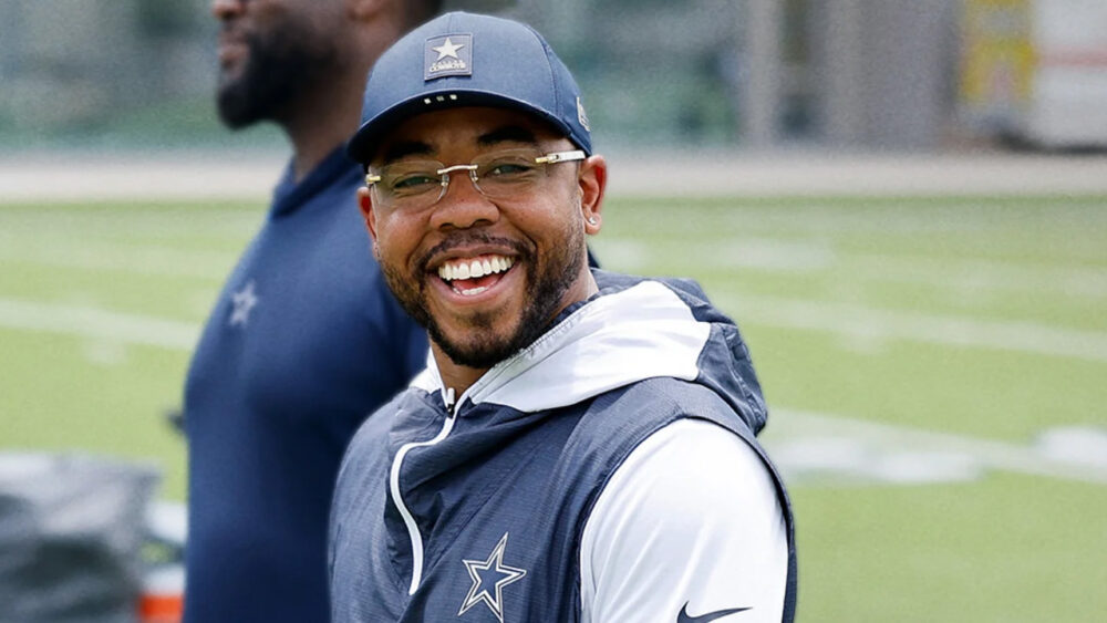 New Dallas Cowboys defensive coordinator Christian Parker during summer camps