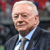 Dallas owner Jerry Jones looks on prior to the start of an NFL game between the Dallas Cowboys and the Atlanta Falcons on Nov. 3, 2024 ,at Mercedes-Benz Stadium in Atlanta, Ga.